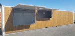 Kiosque-bar modulaire 27 m² avec revêtement en bois 40 pieds – photo 1