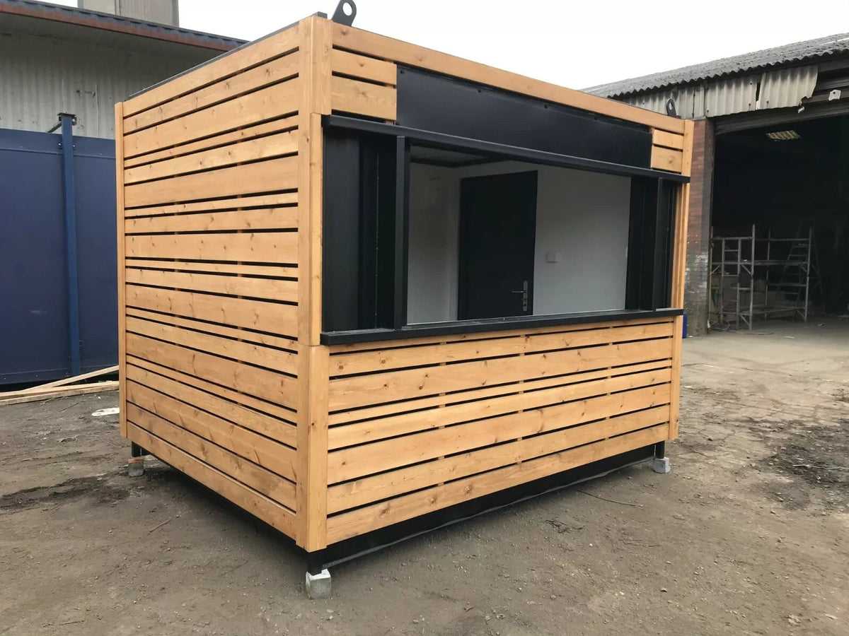 Kiosque-bar modulaire premium 7.2 m² avec design bois