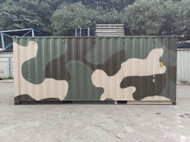 20ft Standard shipping container camouflage (camo green) – new/one trip