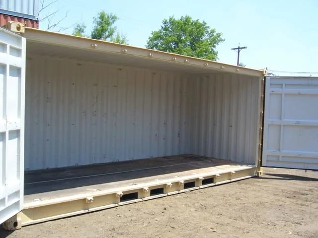20-foot double-door open-side shipping container with full access