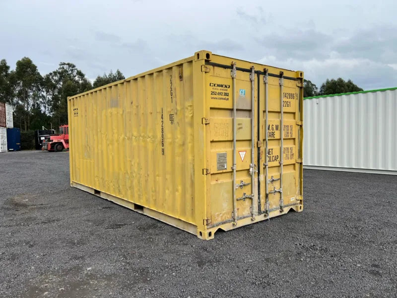 Used 20ft yellow CORTEN steel shipping container
