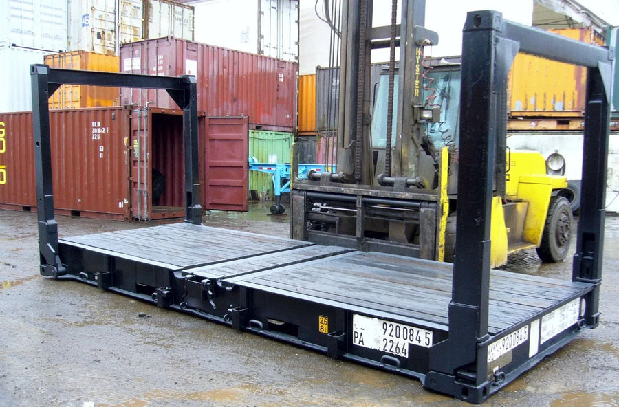 20-foot collapsible flat rack platform container for heavy loads