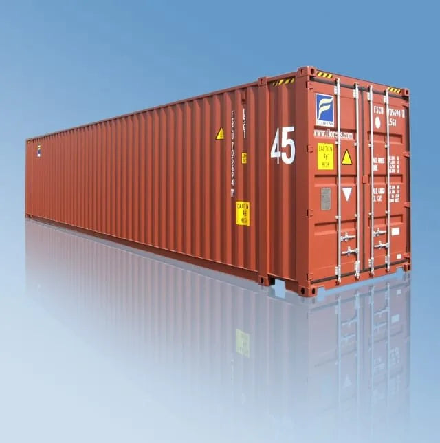 45-foot High Cube shipping container for bulky loads