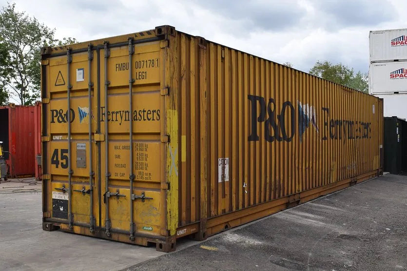 45-foot High Cube shipping container refurbished for storage and transport