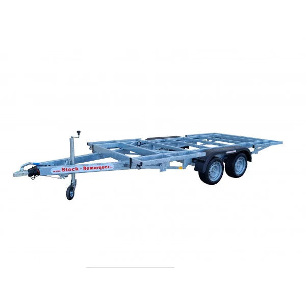 Heavy-duty twin-axle trailer for Tiny House and mobile structures 4x2m