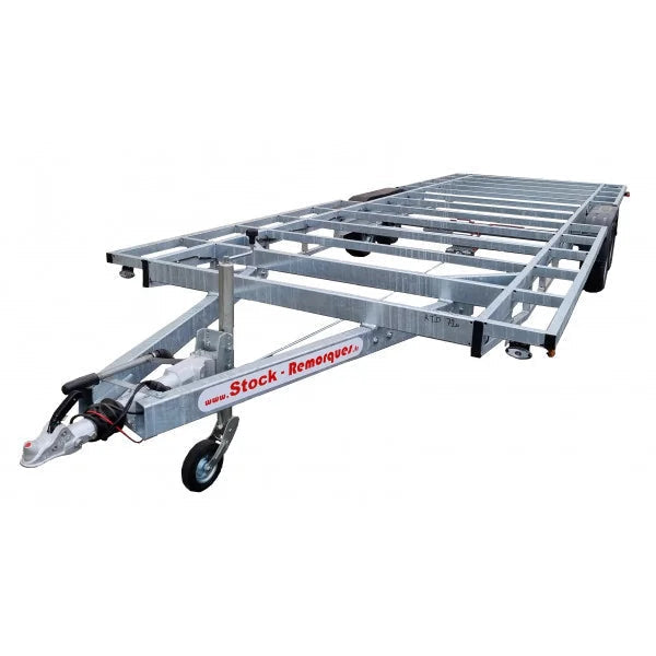 Heavy-duty trailer for 7.20×2.44m Tiny House with detachable drawbar