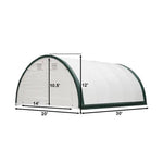 Structure de couverture en arc pour le stockage renforcée 20x30x12 pieds – photo 2