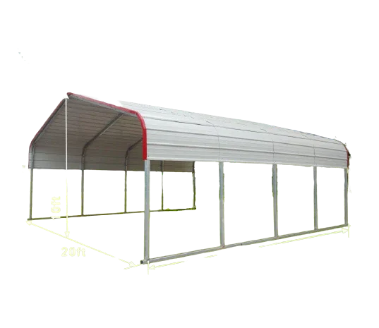 Golden Mount Classic galvanized steel vehicle shelter