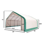 Tunnel de stockage professionnel Gold Mountain 6.1×12.2×3.66m – photo 2